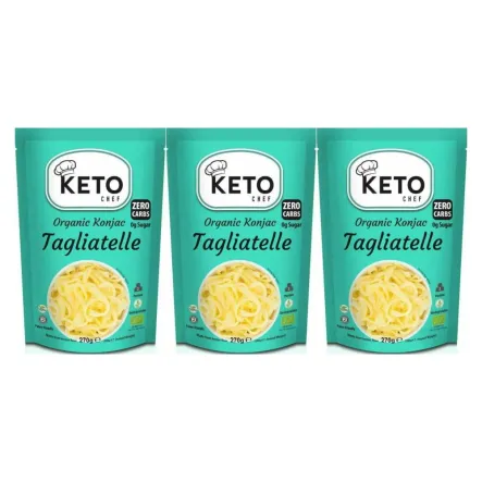 3 x  Makaron Keto (Konjac Typu Noodle Tagliatelle) Bio 270 g (200 g)  - Keto Chef