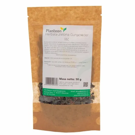 Herbata Zielona  Gunpowder Liść 50 g Planteon