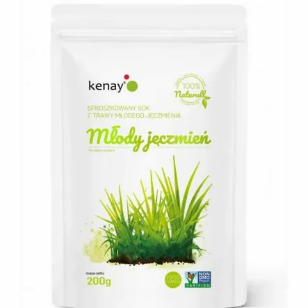 Młody Jęczmień Sproszkowany Sok BIO 200 g - Kenay