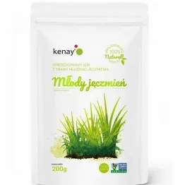 Młody Jęczmień Sproszkowany Sok BIO 200 g - Kenay