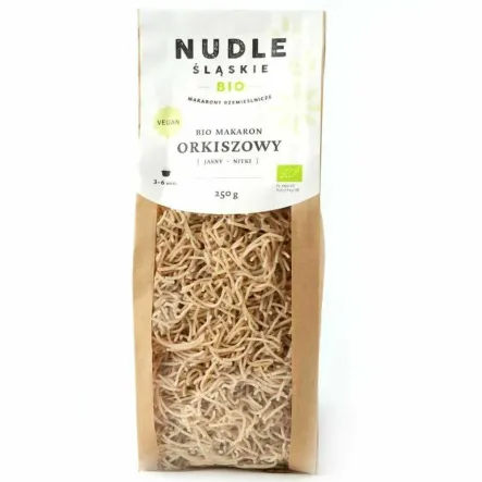 Makaron Orkiszowy Jasny Nitki BIO 250 g - Nudle Śląskie