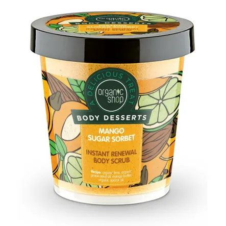 Peeling do Ciała Cukrowy Sorbet Mango 450 ml Organic Shop - Wyprzedaż