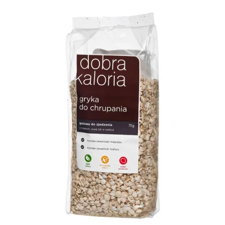 Gryka Do Chrupania 70 g Dobra Kaloria - Chrupiąca Gryka - Ekspandowane Ziarno Gryczane