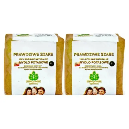 2 x Mydło Naturalne Potasowe Prawdziwe Szare 100 g - Mydlarnia Powrót do Natury