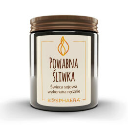 Świeca Sojowa Powabna Śliwka 190 g - Bosphaera