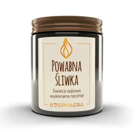 Świeca Sojowa Powabna Śliwka 190 g - Bosphaera