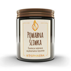 Świeca Sojowa Powabna Śliwka 190 g - Bosphaera