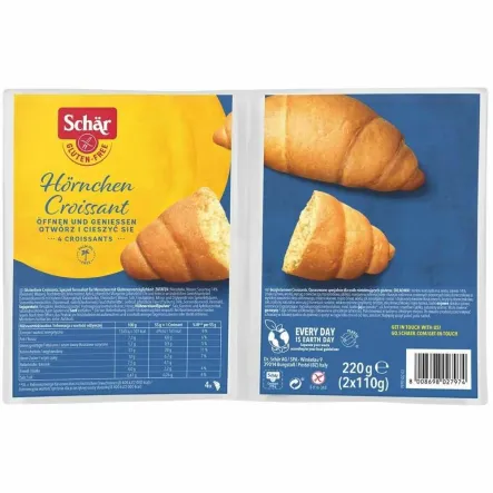 Croissant Bezglutenowy 4 Sztuki (220 g) - Schar (data: 28.06.2025)