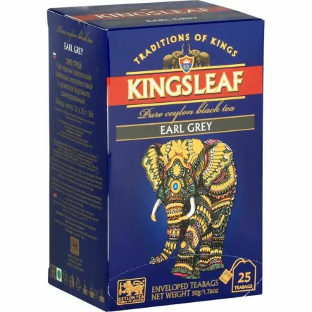 Herbata Czarna z Dodatkami EARL GREY 50 g (25x 2 g) - KINGSLEAF