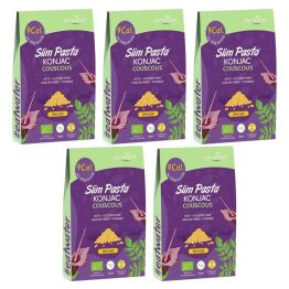 5 x Makaron Konjac w Kształcie Kuskusu Bezglutenowy Bio 270 g (200 g) - SLIM PASTA