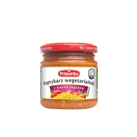 Paprykarz Wegetariański z Kaszą Jaglaną 160 g Primavika - Przecena Krótka Data Minimalnej Trwałości