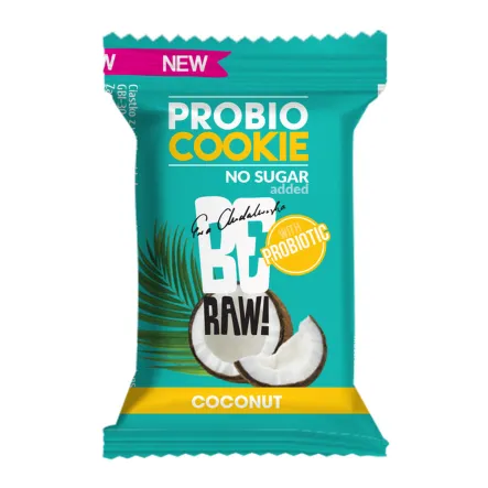 BeRaw Probiotic Cookie Kokos 18 g Purella - Przecena Krótka Data Minimalnej Trwałości