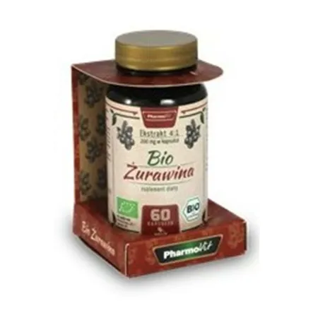 Ekstrakt Żurawina 4:1 Bio 60 Kapsułek - Pharmovit 