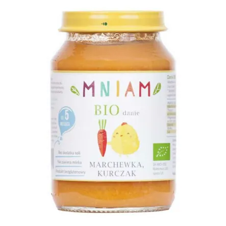 Danie marchewka z kurczakiem od 5 mc BIO 190 g Mniam