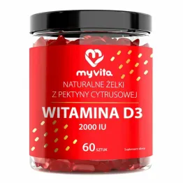 Żelki Naturalne WITAMINA D3 2000 IU 60 sztuk - MyVita