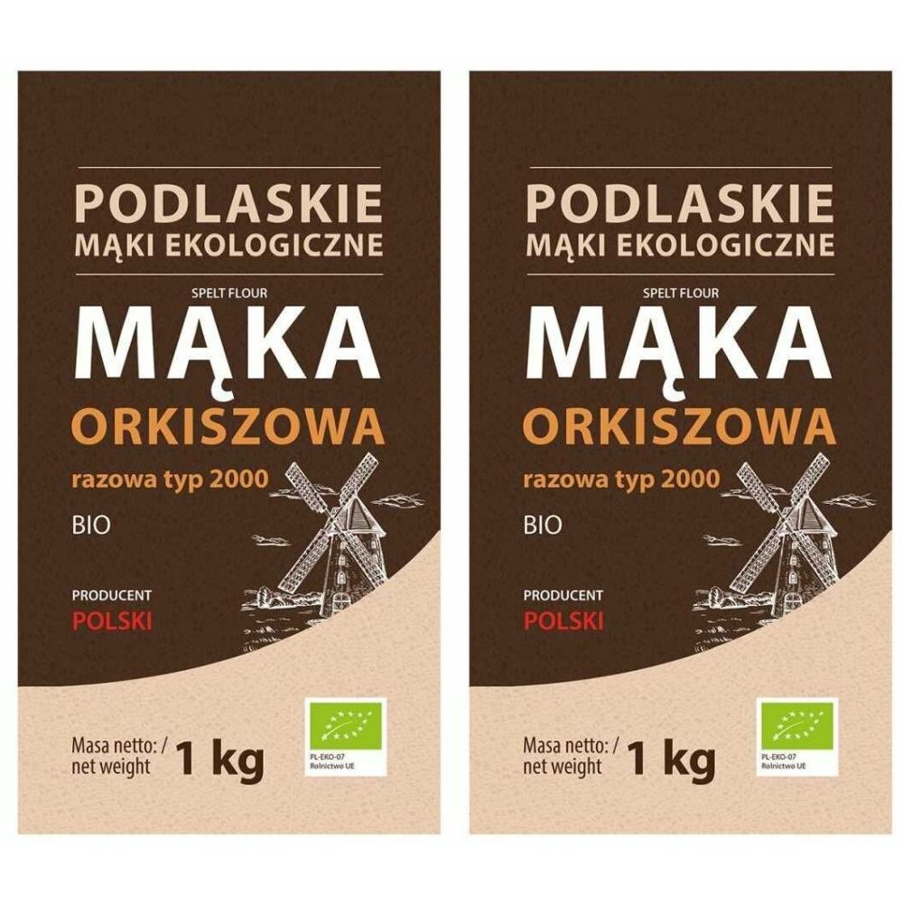 2 x Mąka Orkiszowa Razowa Bio 1 kg TYP 2000 - BioLife