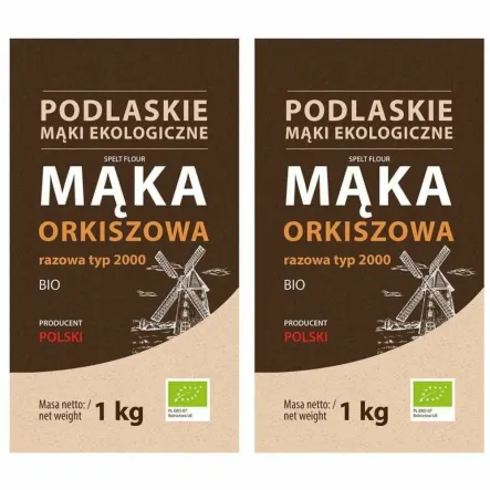 2 x Mąka Orkiszowa Razowa Bio 1 kg TYP 2000 - BioLife
