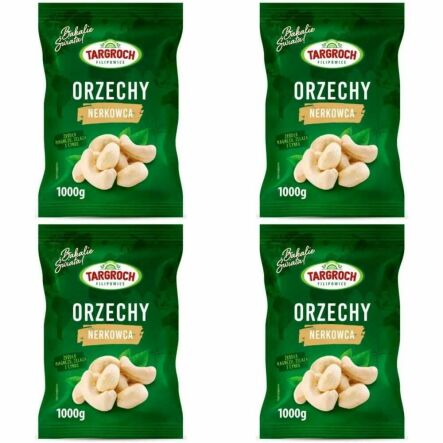 Zestaw 4 x Orzechy Nerkowca Połówki 1 kg - Targroch