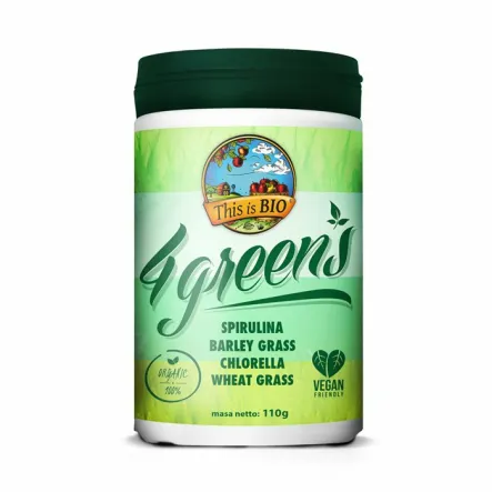 4 Greens 100% Organic 110 g - This is BIO