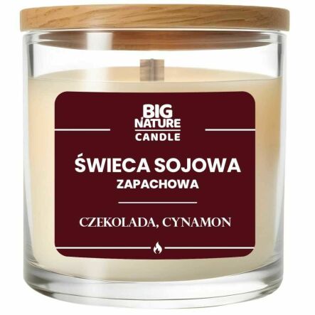 Świeca Sojowa o Zapachu Czekolada - Cynamon 225 g - Big Nature