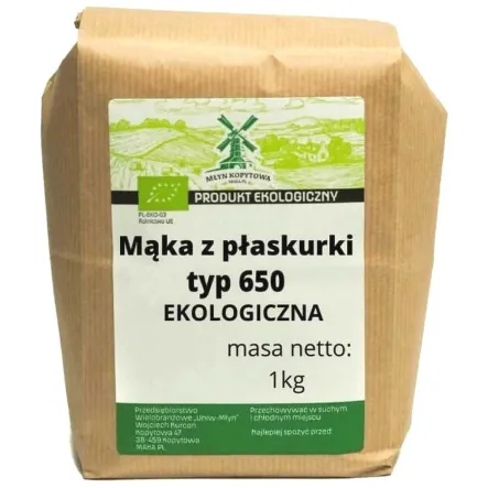 Mąka z Płaskurki Typ 650 BIO 1 kg - Młyn Kopytowa