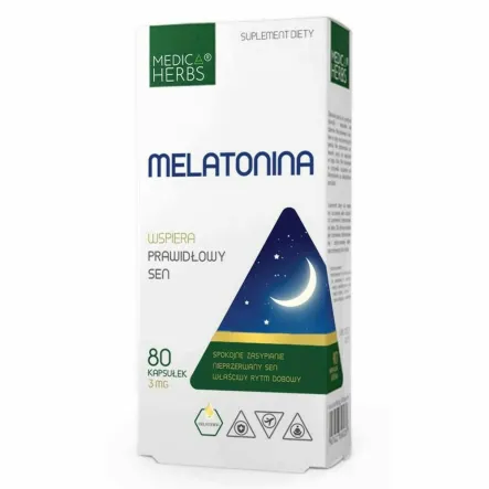 Melatonina 80 Kapsułek 3 mg - Medica Herbs