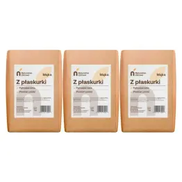 3 x Mąka z Płaskurki Pełnoziarnista Typ 2000 1 kg - Naturalnie Zdrowe