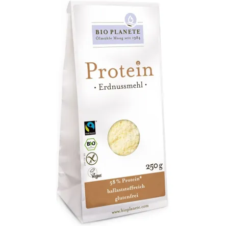 Mąka z Orzeszków Ziemnych o Wysokiej Zawartości Białka Bezglutenowa Bio 250 g Bio Planete