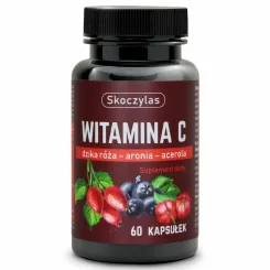 Witamina C TRIO - Dzika Róża, Aronia, Acerola 60 Kapsułek - Skoczylas