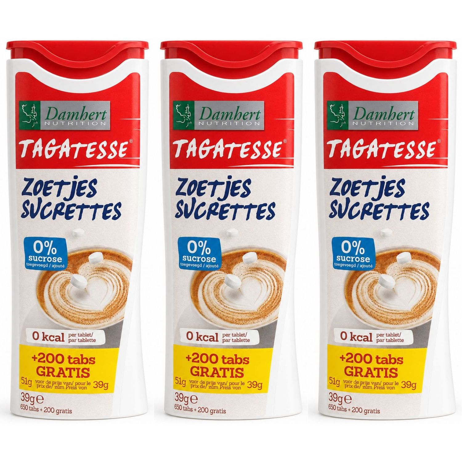 3 x Tagatesse Słodzik w Tabletkach 850 Sztuk - Damhert Nutrition
