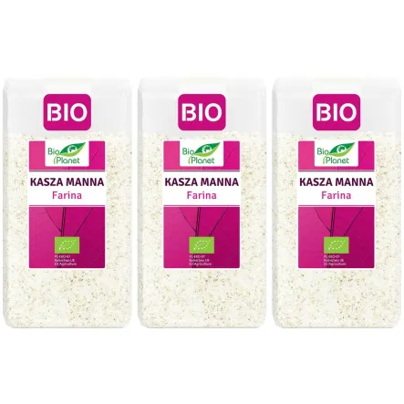 3 x Kasza Manna Farina Bio 500 g - Bio Planet