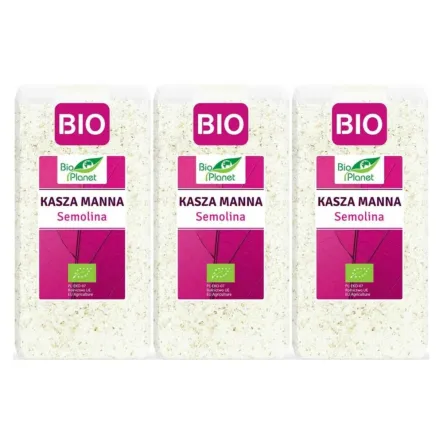 3 x Kasza Manna Semolina Bio 500 g - Bio Planet