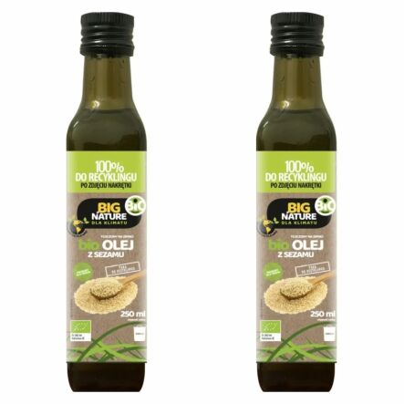 2 x Olej Sezamowy Tłoczony Na Zimno BIO 250 ml - Big Nature