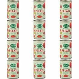 12 x Pomidory Pelati Bez Skóry w Puszce Bio 400 g (240 g)  - La Bio Idea