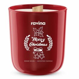 Merry Christmas "Wianek" Sojowa Świeca Zapachowa w Szkle - Ravina