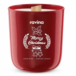 Merry Christmas "Wianek" Sojowa Świeca Zapachowa w Szkle - Ravina