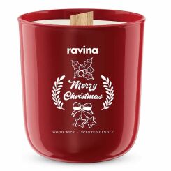 Merry Christmas "Wianek" Sojowa Świeca Zapachowa w Szkle - Ravina