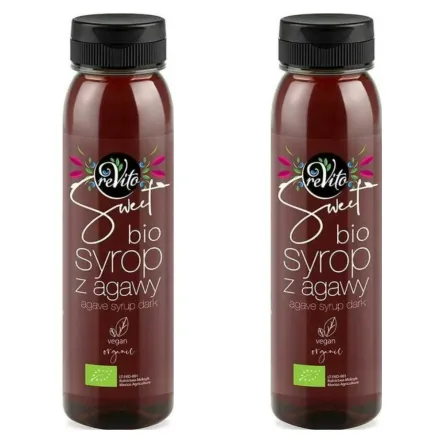 2 x Syrop z Agawy Ciemny Bio 250 ml - ReVito