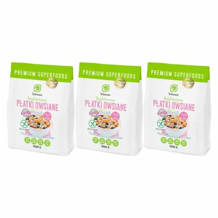 Zestaw 3 x Bezglutenowe Płatki Owsiane 400 g Intenson