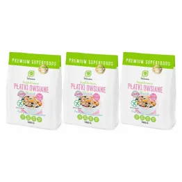 Zestaw 3 x Bezglutenowe Płatki Owsiane 400 g Intenson