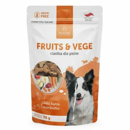 Ciastka Dla Psów Fruits & Vege 70 g - Pokusa