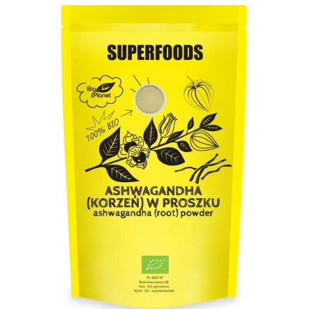 Ashwagandha Korzeń w Proszku Bio 150 g  - Bio Planet