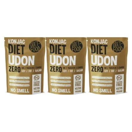 3 x Makaron Konjac Udon Bezglutenowy  270 g (200g) - Diet-Food