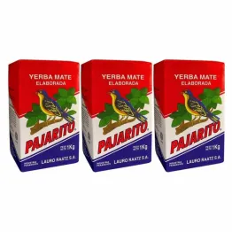 Zestaw 3 x Yerba Mate Pajarito Elaborada Con Palo Tradicional 1 kg