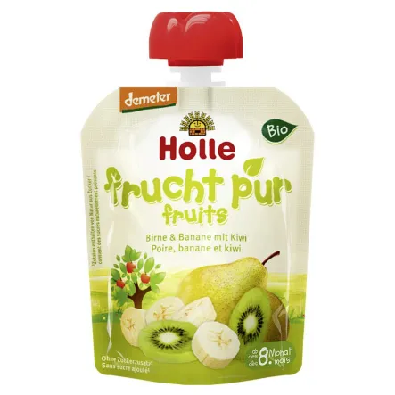 Przetarte Owoce Gruszka Banan Kiwi Bio 90G - Holle
