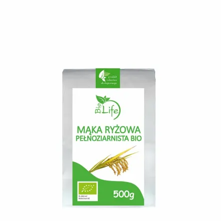 Mąka Ryżowa Pełnoziarnista Bio 500g-BioLife