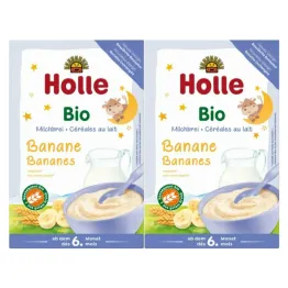 2 x Kaszka Pszenna Mleczno - Bananowa Bez Dodatku Cukru Bio 250 g - Holle