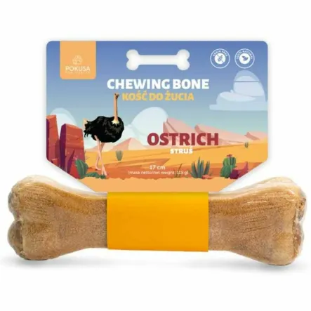 Kość do Żucia Struś 115 g (17 cm) - Pokusa