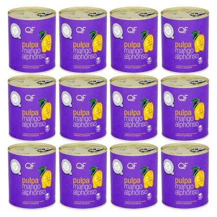 12 x Pulpa z Mango Alphonso Bez Dodatku Cukru 850 g - QF