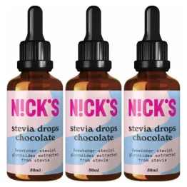 3 x Słodzik w Płynie Stevia Drops Chocolate 50 ml - Nick's